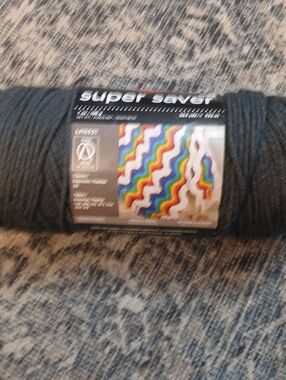 Red Heart Super Saver Yarn in Charcoal